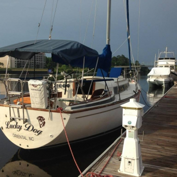 Our sailboat Luckydog...the stimulus for &quot;Simply Sail&quot;.